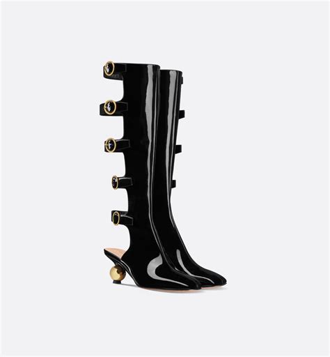 Dior Idole Boot Black Patent Calfskin